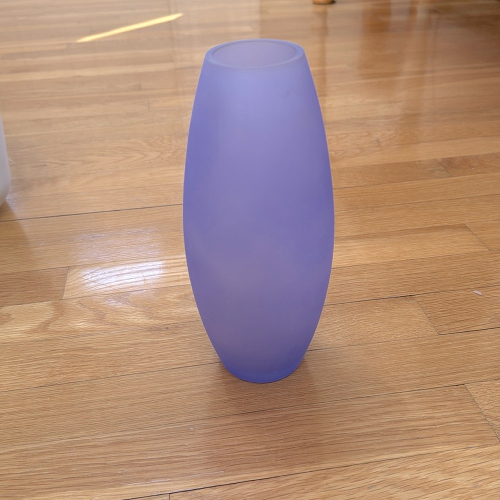 NEW Frosted Lavender Glass Vase